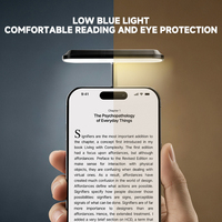 Lampe à selfie magnétique pour téléphone 360° °   Lampe de bureau LED à col de cygne rotatif, lumière d'appoint 2500-4500K, intensité réglable, avec batterie intégrée
