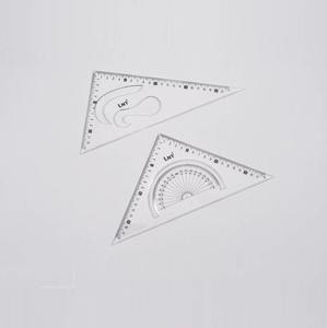 Règle de mesure et rapporteur en acrylique durable (lot de 2) pour l'école, le bureau et les chantiers de construction – Disponible au meilleur prix de gros - Product Image 1