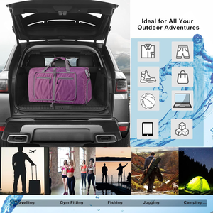 60L große faltbare wasserdichte Sporttasche Reisetasche über Nacht - Product Image 6
