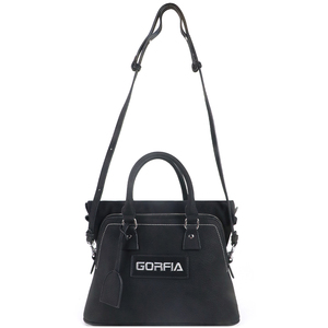 Custom Black PU Leather Women's Original Brand <b>Handbag</b> with Detachable Shoulder Strap and Zipper Design - Product Image 3