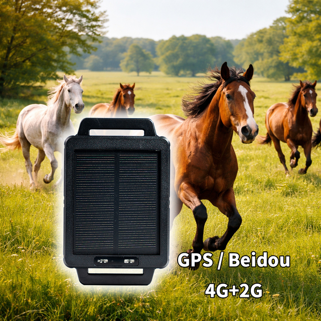 Waterproof 4G Solar GPS Tracker Solar Powered Collar Rechargeable Locator Animal Tracking Device for Horse Sheep Cow GPS Tracker
