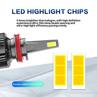 CAR-REFINE Led Light V13 120W 12000LM H4 Voiture Led Lumières 12V H1 H3 H4 H7 H8 H9 H11 9005 Led Phare Ampoule Lampe Canbus H11 Ampoule