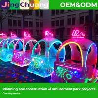 Coche de juguete infantil a batería con doble parachoques, luminoso, tipo motocicleta, para puestos de mercado nocturno, modelo Square Night Market Stall