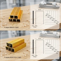 Factory P Staples Smooth 16 Gauge High Quality Heavy Duty Wire U Shaped Furniture Staples Industrial Grade Steel Brad Chisel