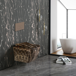 WC suspendu en céramique couleur marbre, design moderne 2025, pour salle de bain - Product Image 1
