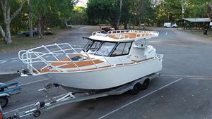 <span class=keywords><strong>Barca</strong></span> da Pesca in Alluminio a Prua Larga 7,5m 25ft Sea King con Tetto Rigido Estensibile per Feste e Crociere - Product Image 4