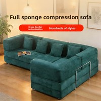 Canapé de salon modulaire en forme de L, style français, en tissu chenille vintage rétro, avec pieds en acier inoxydable pliables, amovibles et lavables
