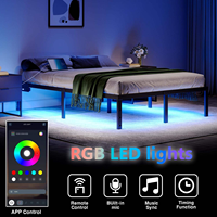 Großhandel: Eisen-Doppelbett mit RGB-Beleuchtung zur Miete – 2-Meter-Eisenbett für Hotel, Krankenhaus, Apartment, Suite, Schule, Hauptschlafzimmer
