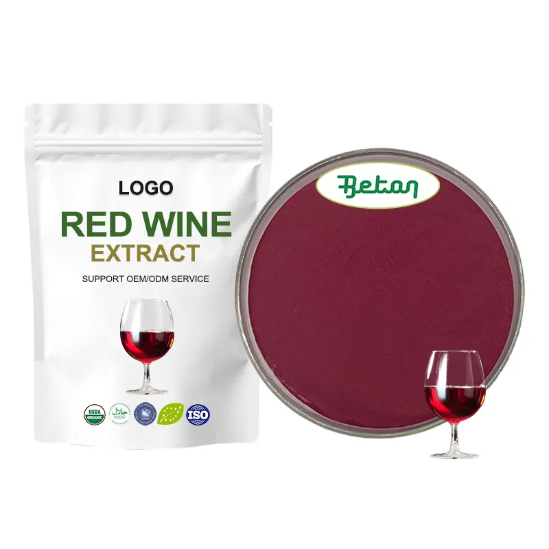 Ингредиент 10:1 20:1 антиокислитель полифенолов экстракт красного вина порошок пищевой краситель полифенол