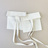 Sac pliable en coton écologique personnalisé, pochette d'emballage anti-poussière pour bijoux et ornements, sac de rangement à cordon en coton