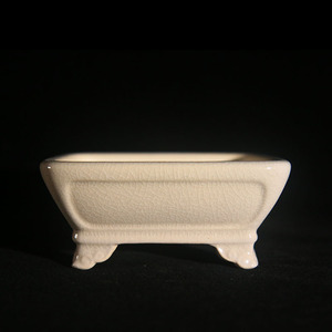 Ceramic Bonsai Pot Rectangular Kui Style Crackle Glaze Ice Crack Pattern Ming Qing Style Small Horse <b>Trough</b> <b>Planter</b> - Product Image 4