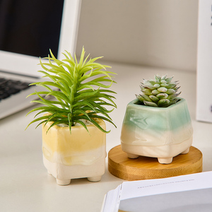 Jolies mini-pots de fleurs en céramique, accessoires de <span class=keywords><strong>jardin</strong></span>, décoration de chambre kawaii, accessoires de bureau, pots de fleurs, cadeaux en pot - Product Image 3
