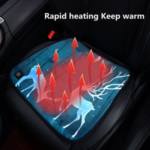 Factory Wholesale Eco-friendly Car Heating Cushion 5V Portable <b>Battery</b> Powered Heated Seat Cushion Crystal Velvet <b>Square</b> - Product Image 3
