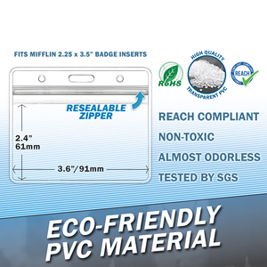 Directo de fábrica PVC Crystal ID Card Badge Holder Impermeable Business Card Holder Material de aluminio Muestra gratis - Product Image 5