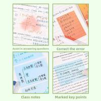 Bloc-notes adhésif transparent à paillettes, 105 feuilles, autocollants, motif monstre mignon, cadeau pour étudiants