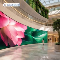 Écran LED flexible CANBEST série FL P0.9 P1.2 P1.5 P1.8 P2.5, affichage numérique incurvé pour la restauration, l'hôtellerie et les intérieurs