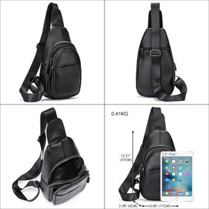 Mochila Cruzada Personalizada para Hombre, Bolso de Viaje, Senderismo, Bolso de Pecho, Bolso de Hombro de Cuero, Bolso de Pecho de Cuero Genuino - Product Image 4