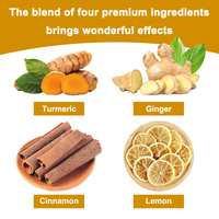 Sachets de thé au curcuma, gingembre et cannelle, thé aux herbes 100% naturel, stimule l'immunité, améliore la digestion, anti-inflammatoire