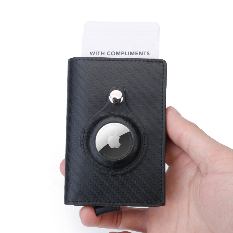 Горячая Распродажа Airtag бумажник держатель карт модный тонкий Rfid всплывающий Смарт Airtag Алюминиевый бумажник