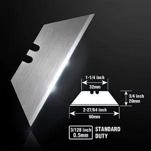 ขายส่ง SK5สี่เหลี่ยมคางหมูพับมีดเลื่อนกล่องใบมีดคัตเตอร์ใบมีดยูทิลิตี้ใบมีดเปลี่ยนใบมีด