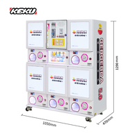 Distributeur automatique de capsules métalliques commercial à monnayeur, cadeau personnalisé avec garantie d'un an et support en anglais