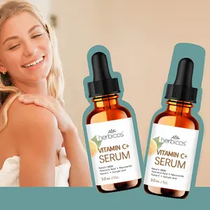 Herbicos grosir pemasok emas wajah tubuh bersinar Vitamin C esensi penghilang bekas luka Serum pemutih untuk pencerah kulit