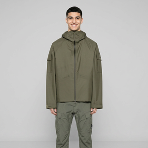 Men's Windbreaker Custom Logo Hooded Outdoor 100% Cotton Canvas <b>Waterproof</b> Running Hard Shell Vintage <b>Jacket</b> - Product Image 1