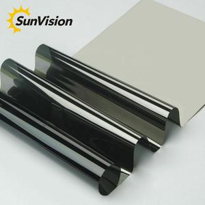 Film adhésif noir argent pour vitre de voiture, 20 m, film isolant de construction solaire - Product Image 1