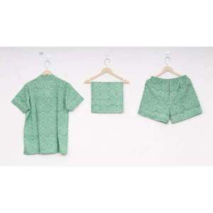 Nueva Llegada: Conjunto de Pijama Corto Transpirable de Satén 100% Algodón con Estampado a Mano, Fabricante Indio y Ropa de Dormir de Calidad de Exportación - Product Image 2