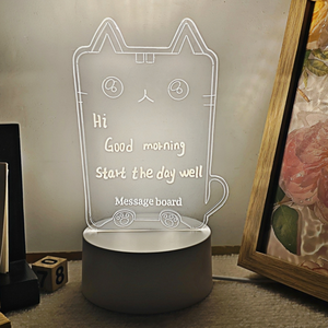 Rewritable Acrylic 3D Night <b>Light</b> Led Message Writing Board Desk Concise Lamp <b>for</b> Kids Room Decor Ornaments Gift - Product Image 6