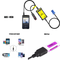 Adaptateur ISO pour autoradio Bluetooth stéréo CD avec câble de données USB et AUX 3,5 mm, connecteur 8 broches pour VW