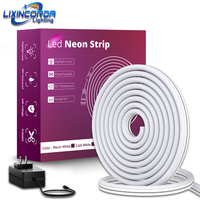 Bande lumineuse néon flexible IP68 600 LED, éclairage décoratif intelligent pour extérieur et intérieur, corde lumineuse durable à LED pour usage intérieur