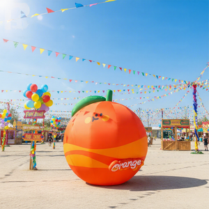 Orange gonflable géante personnalisée pour affichage en centre commercial, boutique éphémère, activation de marque, festival des fruits, vente en gros - Product Image 3