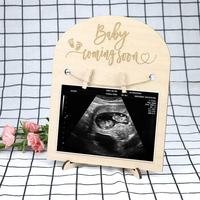 Cadre photo en bois pour échographie de femme enceinte, idéal pour la décoration de bureau de la naissance du bébé - Vente chaude