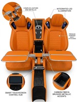 Sièges Aero en Cuir PU Modifiés de Luxe pour Mercedes Benz G63 G550 MBS, Ensemble de Sièges Exécutifs VIP avec Table d'Avion et Réfrigérateur
