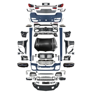 Kit de carrosserie de conversion pour <span class=keywords><strong>BMW</strong></span> Série 7 G11 G12 2016-2019, mise à niveau vers le modèle <span class=keywords><strong>2020</strong></span> avec calandre, feux, capot, ailes et jupes latérales, transformation de l'ancien au nouveau - Product Image 5
