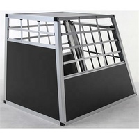 Niche de voyage en aluminium pour chien, Cage de Transport pour véhicule