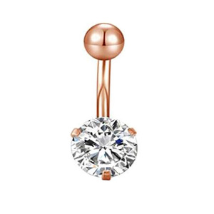 Anillos para Ombligo Surtidos de Acero Inoxidable 14G, Joyería para Piercing de Ombligo con Diseños de Corazón de Cristal, Estrella, Piedra y Bola de Mármol - Product Image 5