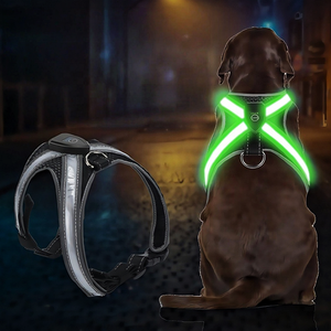 पालतू कुत्ते के सामान थोक हार्वेस्ट वेस्ट बिना पुल के रीचार्जेबल लक्जरी चमकदार कुत्ते का दोहन - Product Image 2