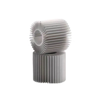 Profilés en aluminium extrudé, dissipateur thermique rond en forme de tournesol pour amplificateur, haute puissance, résistant à la corrosion, usiné CNC, radiateur de refroidissement