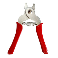 Pince à anneaux en C manuelle avec poignée en PVC rouge pour cage à poulets et lapins, scellage de saucisses, outil de fixation pour tapisserie