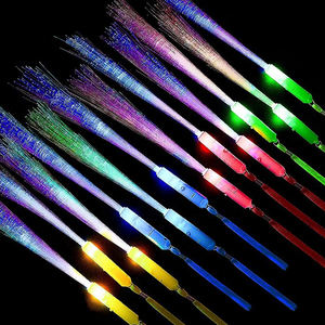 Birthday Rave Party Glow in the Dark LED Flashing Sticks Varitas de fibra óptica Con 3 modos de flash - Product Image 6