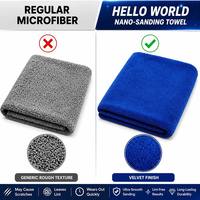 Serviette de detailing auto en nano-suède haute densité 450 GSM 40x40 40x60 – Chiffon de polissage fin pour l'élimination des revêtements