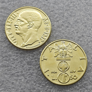 1936 İtalya 50 Lire - Victor Emmanuel III Antik Tarz Hatıra Paraları, Hediyeler, Ev Dekorasyonu - Product Image 1