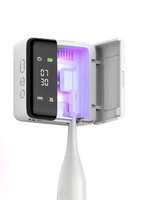 2026 Travel Best-Selling 650Mah Compact Portable Led Clock Display Uvc Toothbrush Sanitizers Holder dengan Pemanas