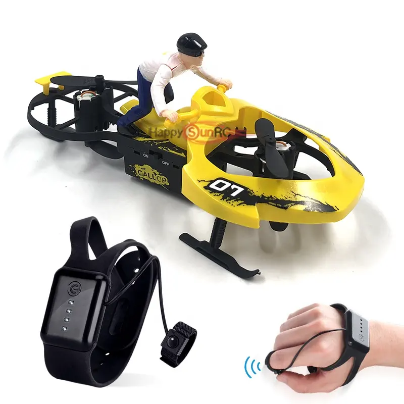 2.4G Hand gesture sensor 4 propellers helicopter ufo quad copter snowmobile watch rc mini drone toys