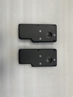 Service de prototypage personnalisé, support de montage en acier usiné CNC, cadre en métal noir, composant de quincaillerie