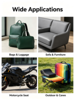 Tissu en cuir PVC écologique avec des propriétés extensibles et imperméables pour sièges de voiture, chaises, sacs, tapisserie