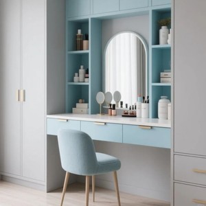 slim fit dress slacks JASIWAY Modern Dressing Table with Sintered Stone Top and Spacious Drawers   JASIWAY Furniture