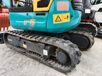 Excavatrice sur chenilles Kubota U15-3 d'occasion, 1700 kg, mini-pelleuse d'origine japonaise pour travaux de jardinage et agricoles